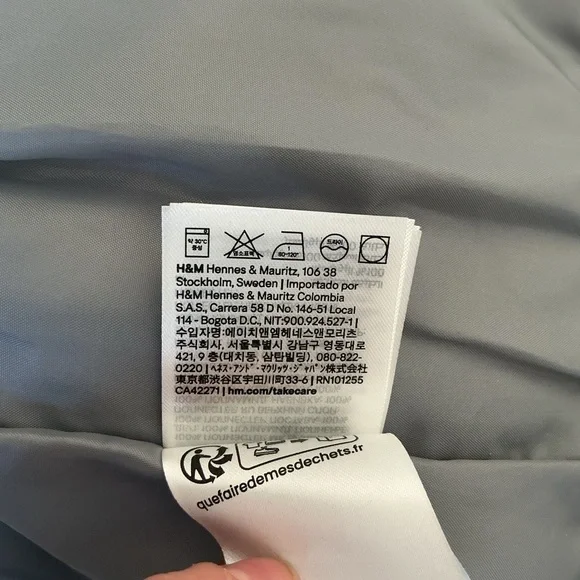 H&M Light Gray Cropped Jacket Vest Women’s Medium - Picture 7 of 10